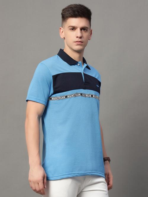 men regular fit color block polo t-shirt - 21613780 - Very Small Image - 1