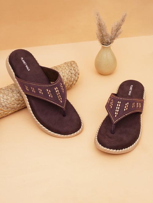 women brown slip on sandal - 21613849 - Very Small Image - 1