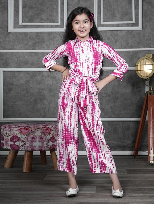 girls tie & dye full length co-ords set - 21613891 - Very Small Image - 1