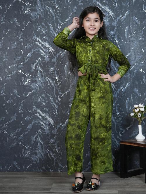 girls solid full length co-ords set - 21613904 - Very Small Image - 1