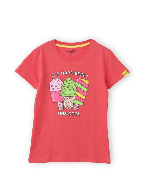 girls front print short sleeve t-shirt - 21614904 - Very Small Image - 1