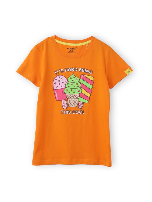 girls front print short sleeve t-shirt - 21614917 - Very Small Image - 1