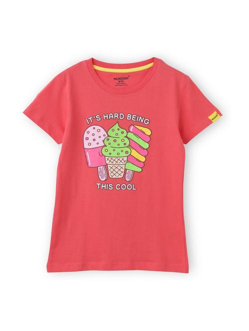 girls front print short sleeve t-shirt - 21614918 - Very Small Image - 1