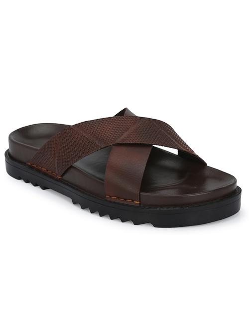men brown slip on sandal - 21614942 - Very Small Image - 1