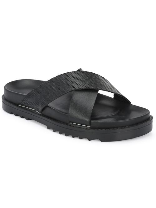 men black slip on sandal - 21614943 - Very Small Image - 1