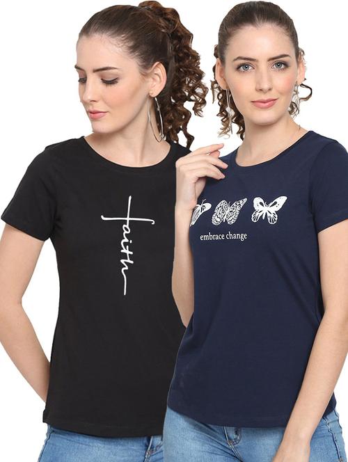 women pack of 2 printed t-shirts - 21615177 - Very Small Image - 1