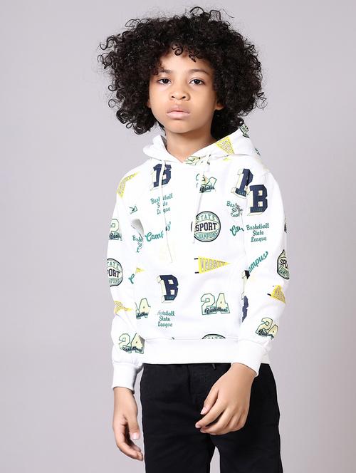 white cotton all over print sweatshirt - 21615655 - Very Small Image - 1
