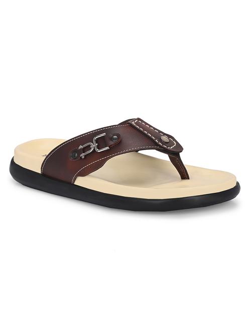 men brown slip on sandal - 21615947 - Very Small Image - 1