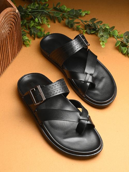 men black slip on sandal - 21615976 - Very Small Image - 1