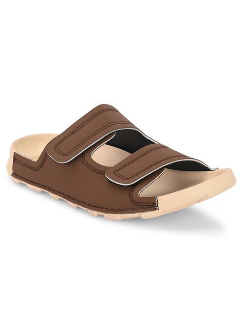 men brown slip on sandal - 21615981 - Very Small Image - 1