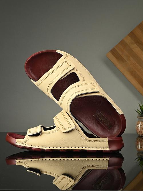 men beige slip on sandal - 21615983 - Very Small Image - 1