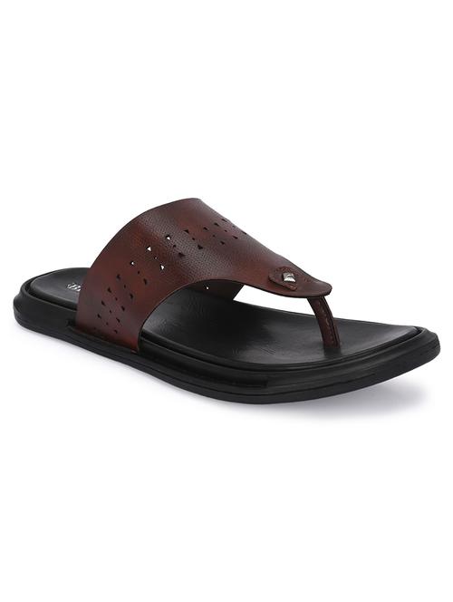 men brown slip on sandal - 21615990 - Very Small Image - 1