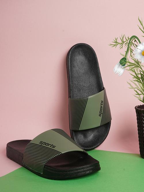 men printed slider flip flops - 21616230 - Very Small Image - 1