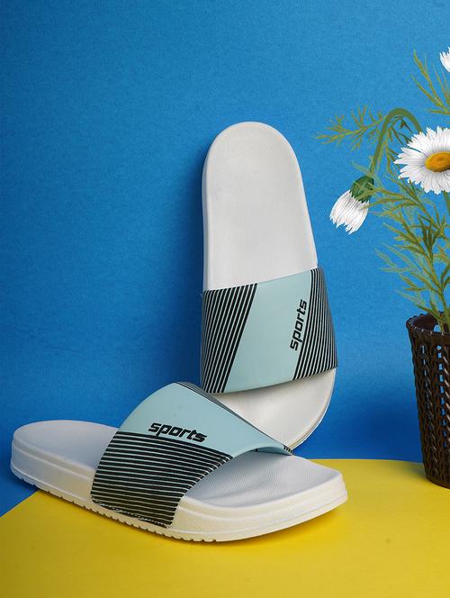 men printed slider flip flops - 21616237 - Very Small Image - 1