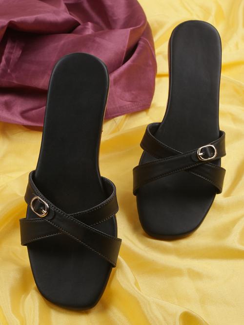 women black slip on sandal - 21616889 - Very Small Image - 1