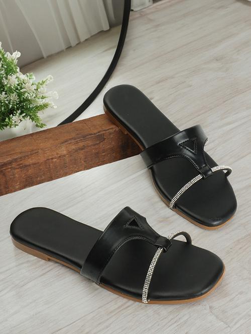 women black slip on sandal - 21616982 - Very Small Image - 1