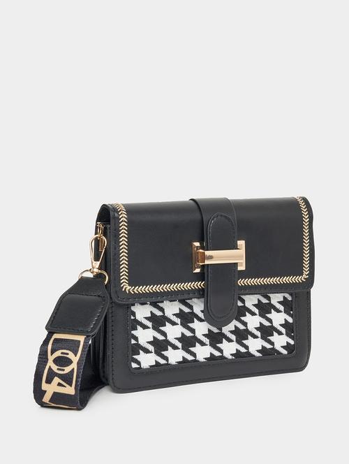 women black textured sling bag - 21618113 - Very Small Image - 1