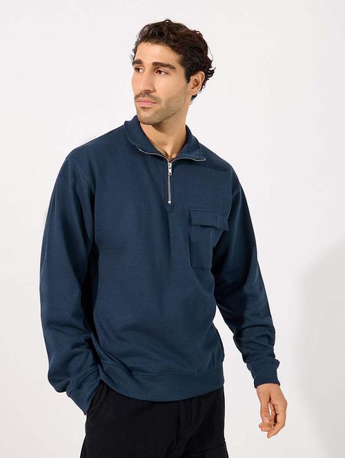 men solid long sleeve sweatshirt - 21618200 - Very Small Image - 1