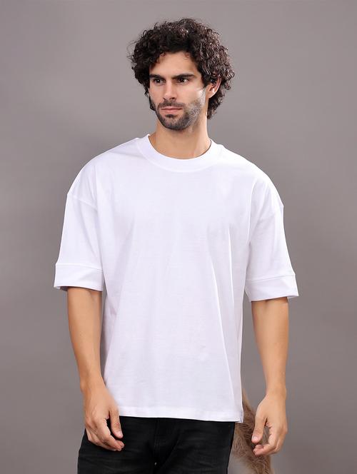 men solid short sleeve oversized t-shirt - 21618351 - Very Small Image - 1