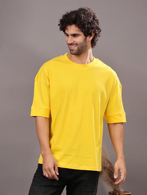 men solid short sleeve oversized t-shirt - 21618354 - Very Small Image - 1