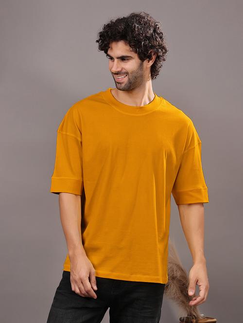 men solid short sleeve oversized t-shirt - 21618360 - Very Small Image - 1