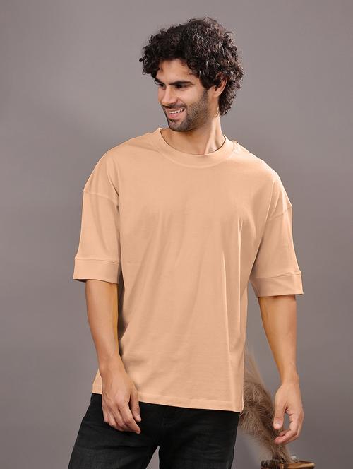 men solid short sleeve oversized t-shirt - 21618361 - Very Small Image - 1