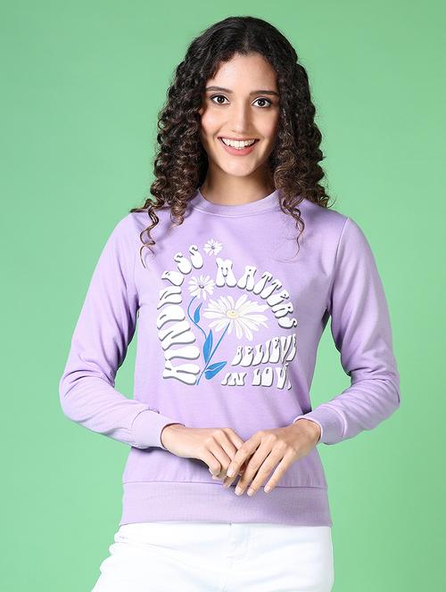 women front print long sleeve sweatshirt - 21618754 - Very Small Image - 1
