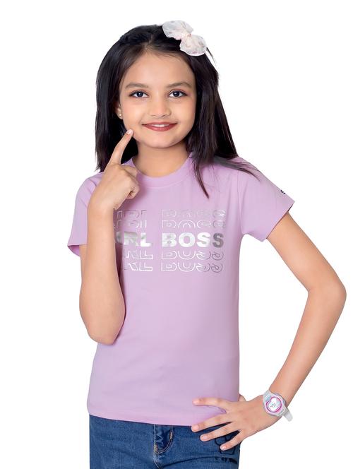 girls round neck printed short sleeves t-shirt - 21618871 - Very Small Image - 1