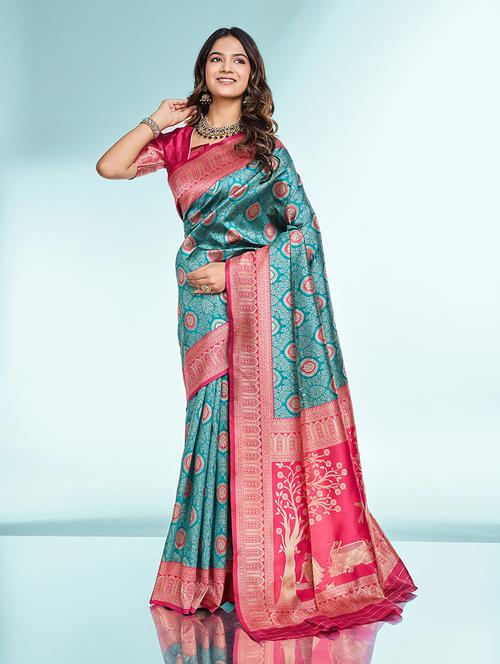 women self design banarasi saree - 21619476 - Very Small Image - 1