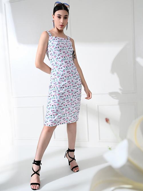 women printed sleeveless bodycon dress - 21619600 - Very Small Image - 1