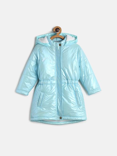 girls solid hooded jacket - 21620274 - Very Small Image - 1