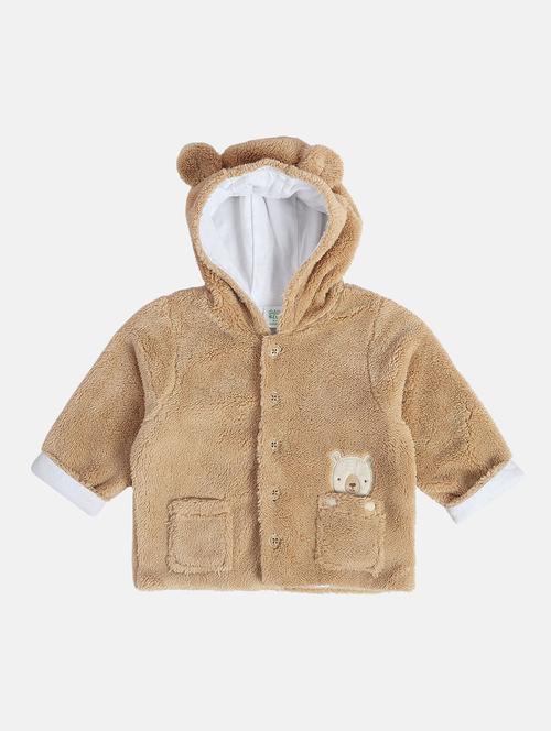 boys solid detailed hooded jacket - 21620353 - Very Small Image - 1