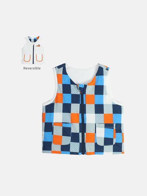 boys printed sleeveless reversible jacket - 21620357 - Very Small Image - 1