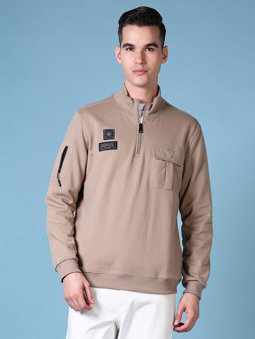 men solid long sleeve sweatshirt - 21620720 - Very Small Image - 1