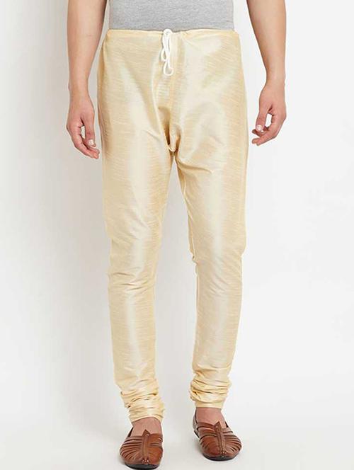 men gold solid churidar pyjama - 21620862 - Very Small Image - 1