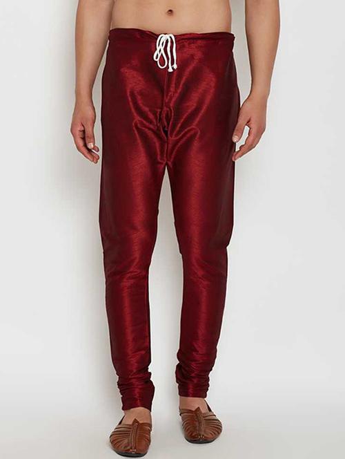 men red solid churidar pyjama - 21620863 - Very Small Image - 1