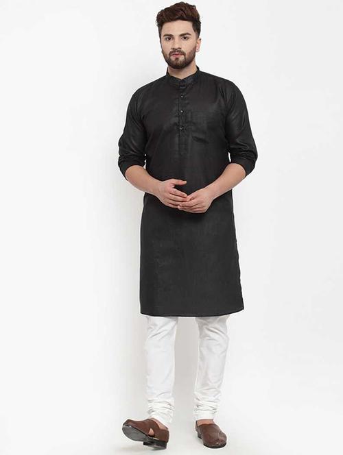 men mandarin neck solid long kurta - 21620881 - Very Small Image - 1