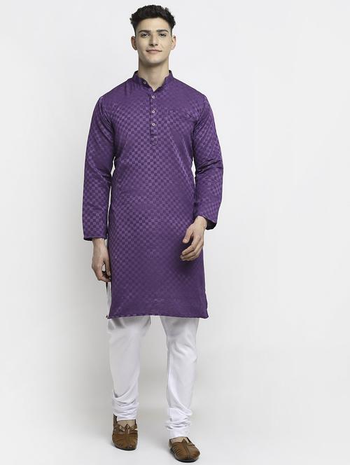 men printed long sleeve ethnic wear set - 21621063 - Very Small Image - 1
