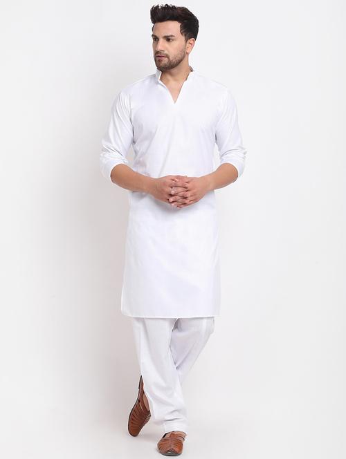 men solid long sleeve ethnic wear set - 21621117 - Very Small Image - 1