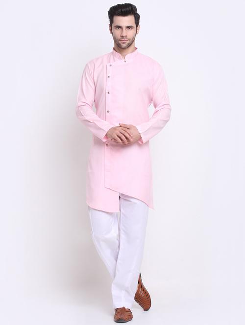 men printed long sleeve ethnic wear set - 21621414 - Very Small Image - 1