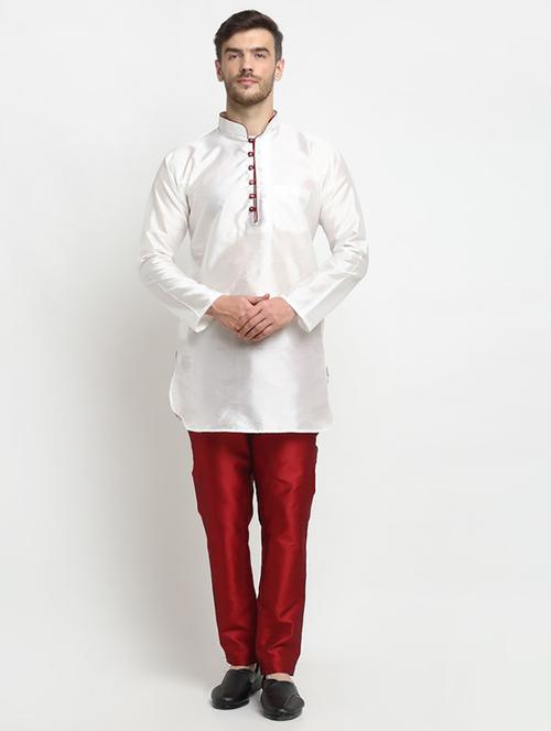 men solid long sleeve ethnic wear set - 21621461 - Very Small Image - 1