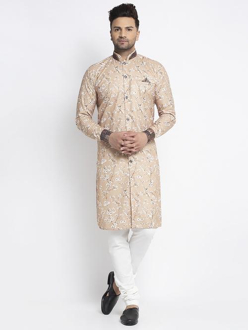 men printed kurta pyjama ethnic wear set - 21621632 - Very Small Image - 1