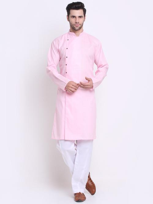 men solid long sleeve ethnic wear set - 21621677 - Very Small Image - 1