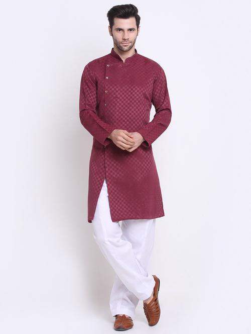 men self designed long sleeve ethnic wear set - 21621705 - Very Small Image - 1