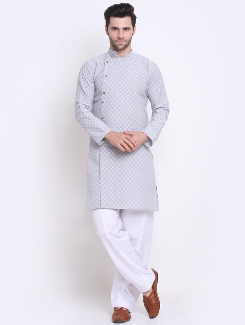 men self designed long sleeve ethnic wear set - 21621706 - Very Small Image - 1