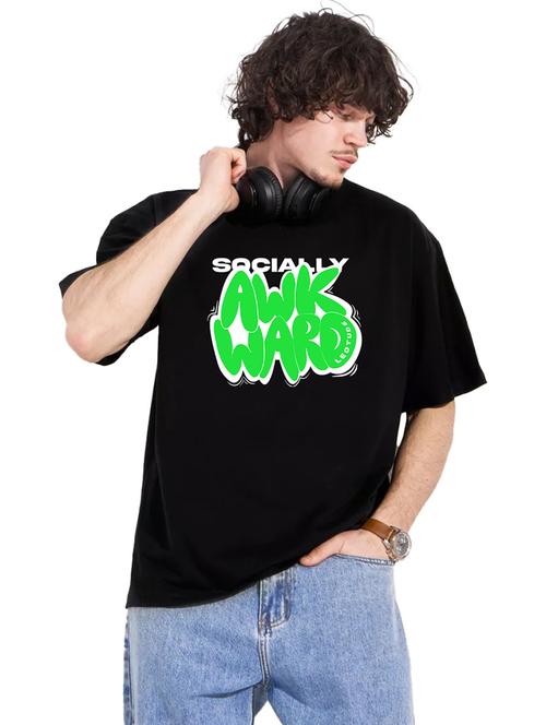 men round neck printed oversized t-shirt - 21621897 - Very Small Image - 1