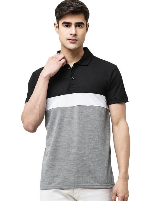 men regular fit color block polo t-shirt - 21622039 - Very Small Image - 1
