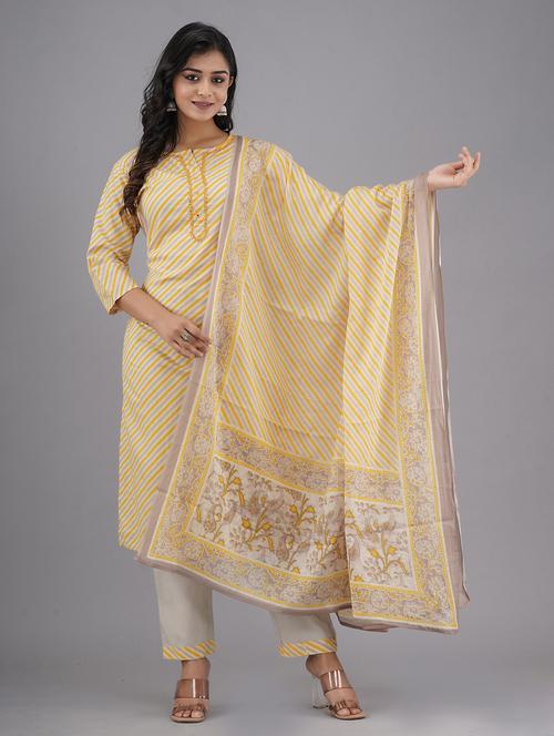 women printed three quarter sleeve suit set - 21622386 - Very Small Image - 1