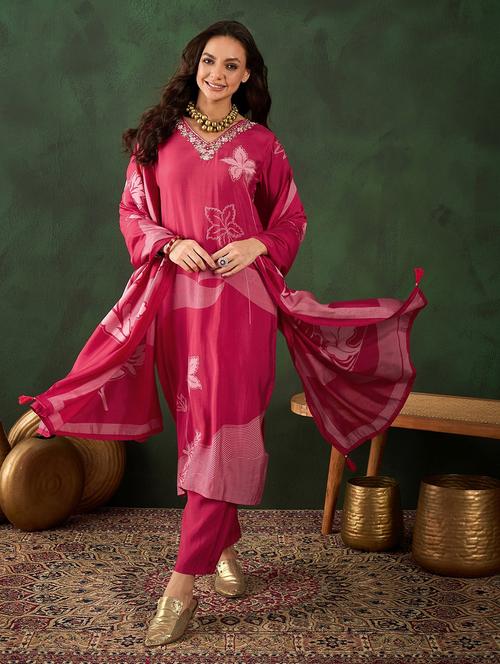 women three quarter sleeve suit set - 21622572 - Very Small Image - 1