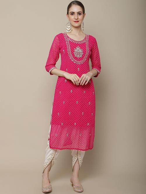 women three quarter sleeve straight kurta - 21622778 - Very Small Image - 1